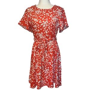Banana Republic Floral Short Flutter Sleeve Dress size 6